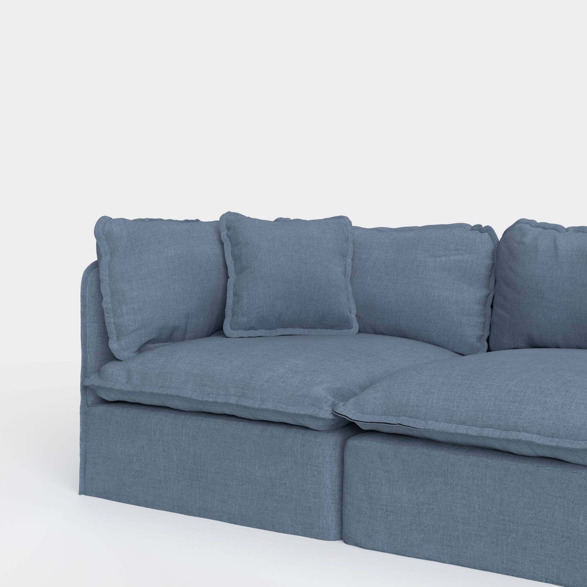 Modular Outdoor Washable 2-Seater | Classic Canvas in Ocean – Chicory