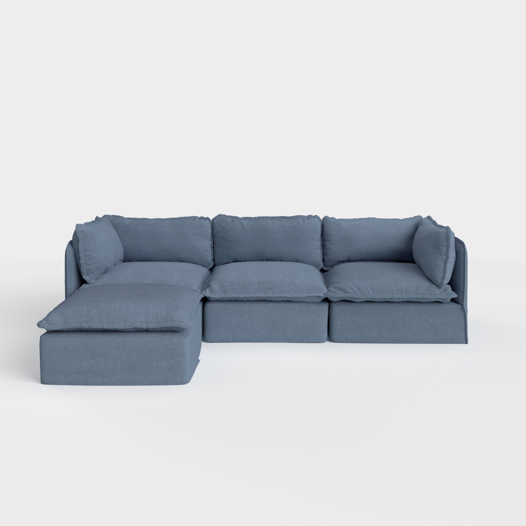 Modular Outdoor Washable 3-Seater Sectional | Classic Canvas in