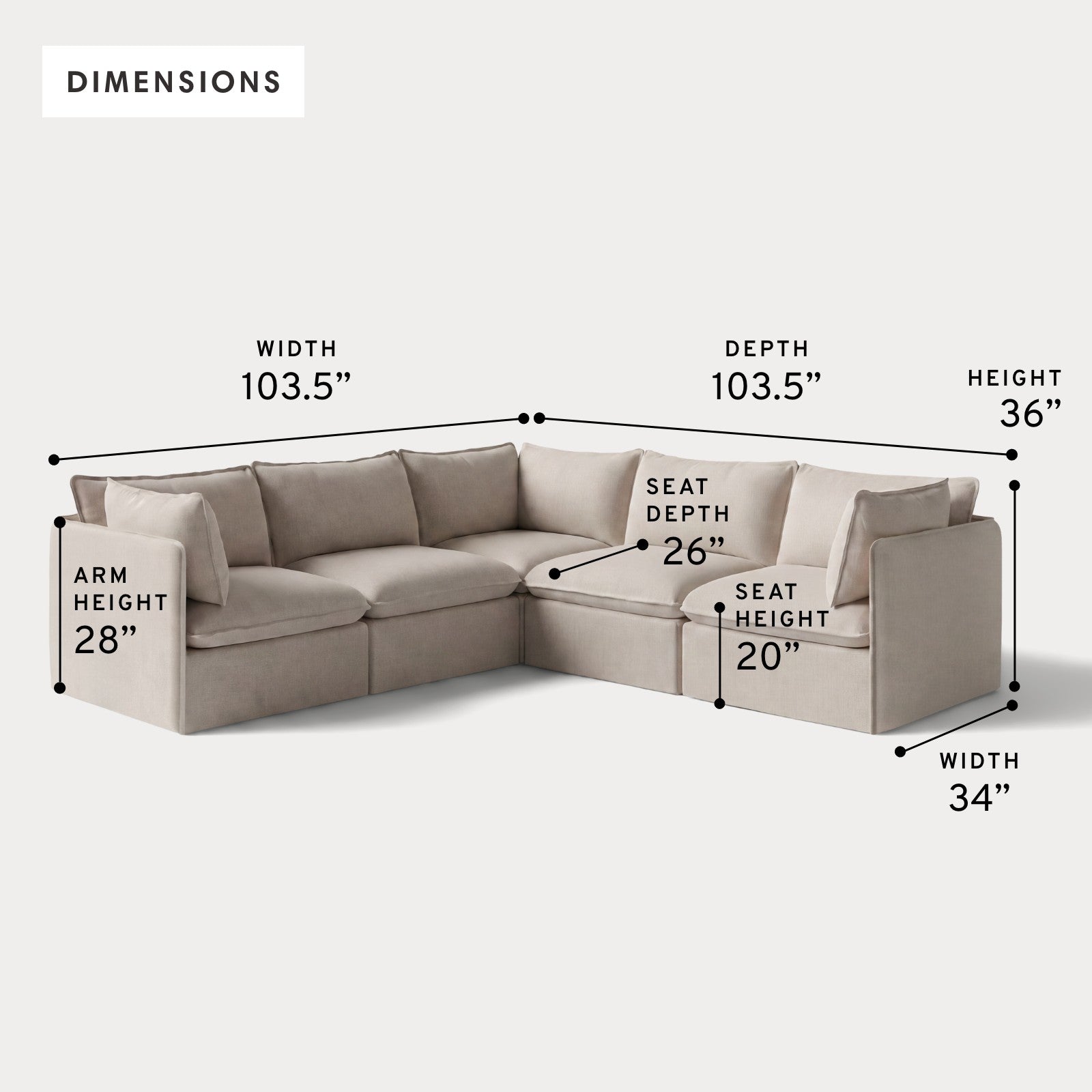 Outdoor 5-Seater Corner Sectional - 60% OFF | Chicory