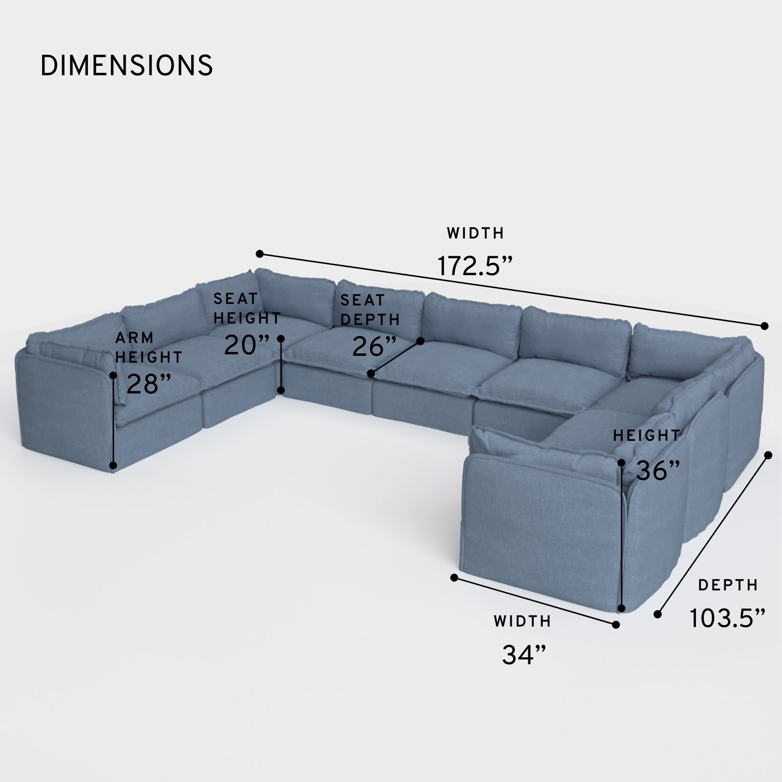 Outdoor 9-Seater U-Sectional - 60% OFF | Chicory