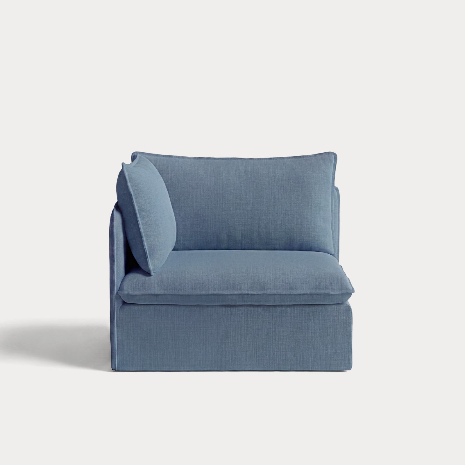 Modular Outdoor Washable End Chair | Classic Canvas in Ocean