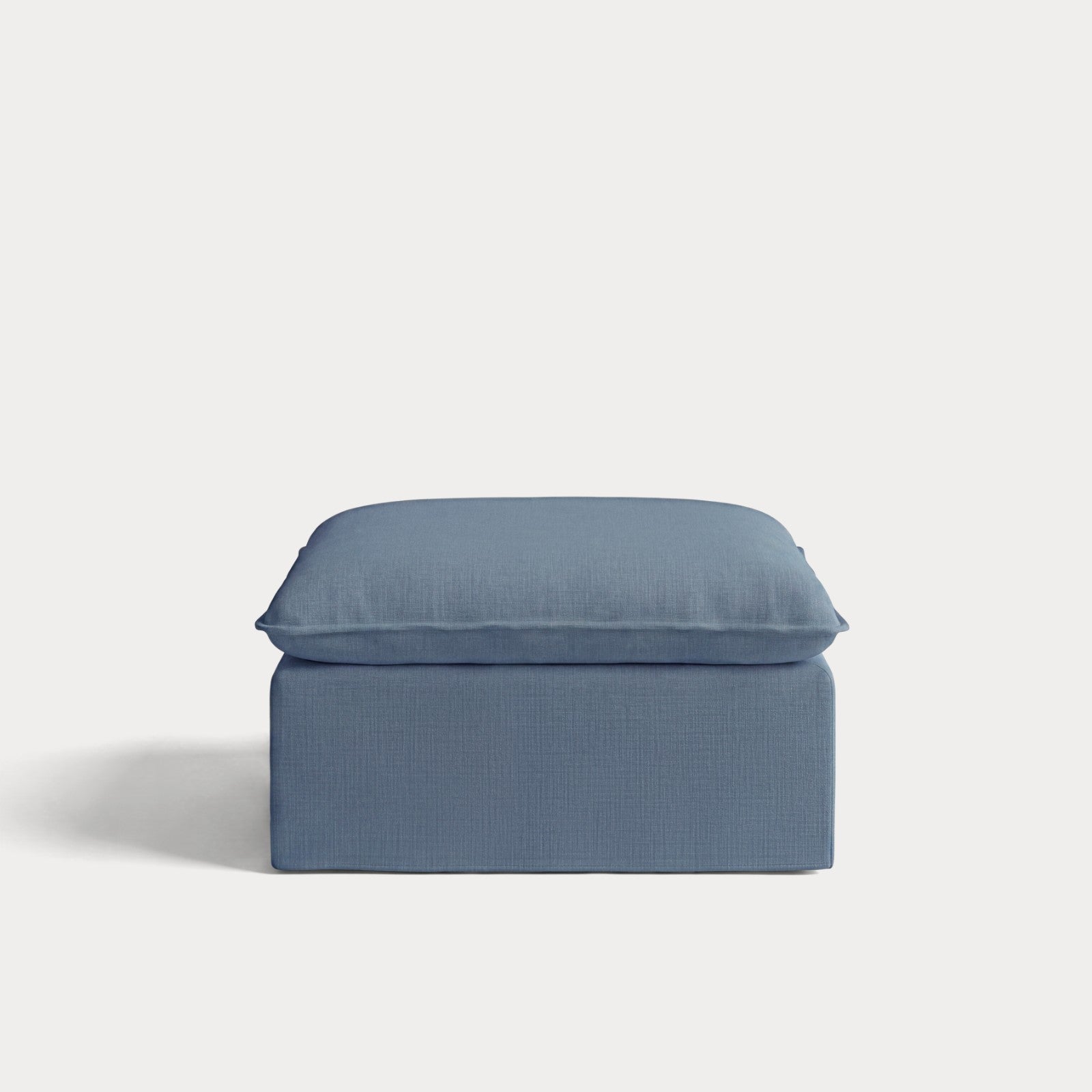 Modular Outdoor Washable Ottoman | Classic Canvas in Ocean
