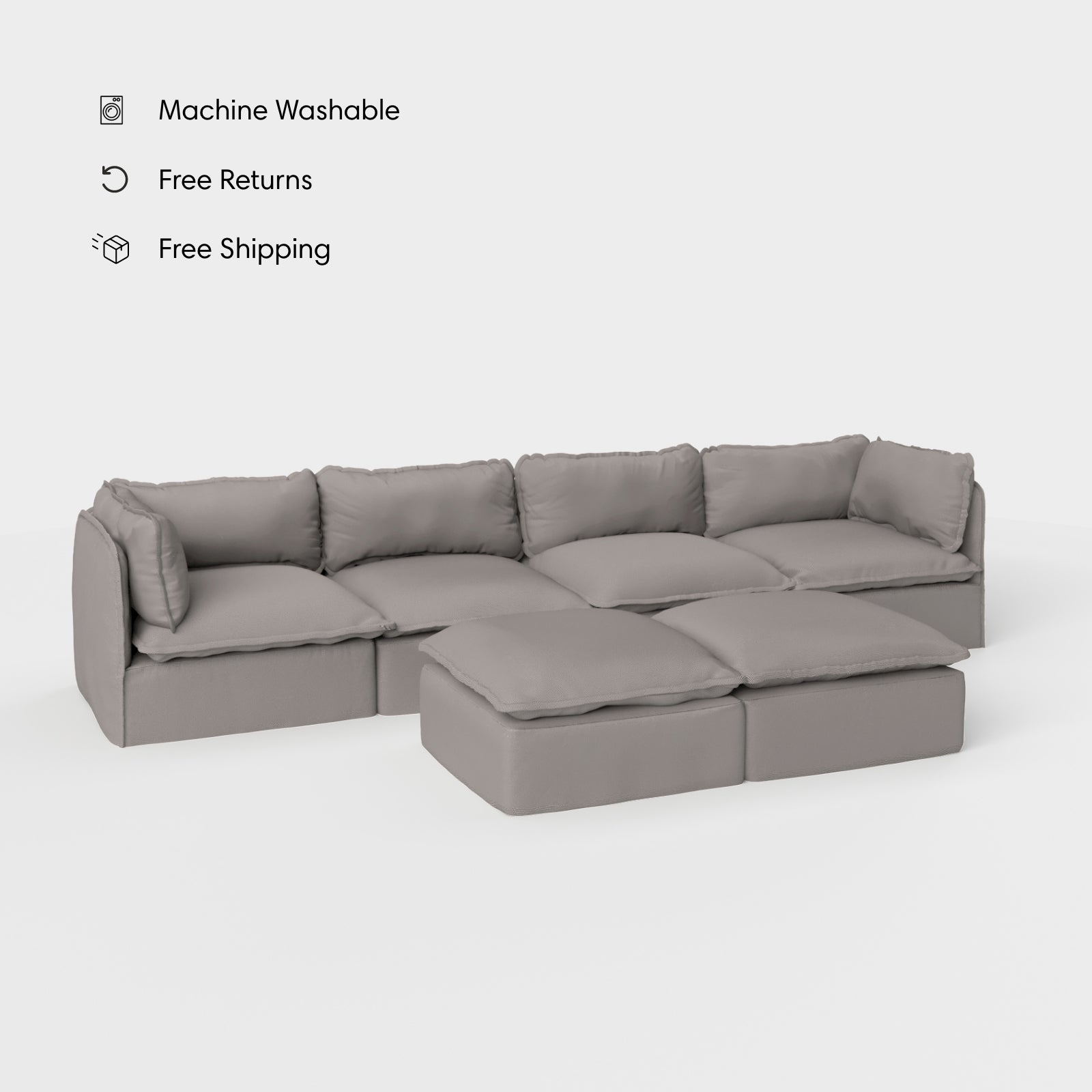 Chicory Modular Outdoor Seater and Bench Ottoman
