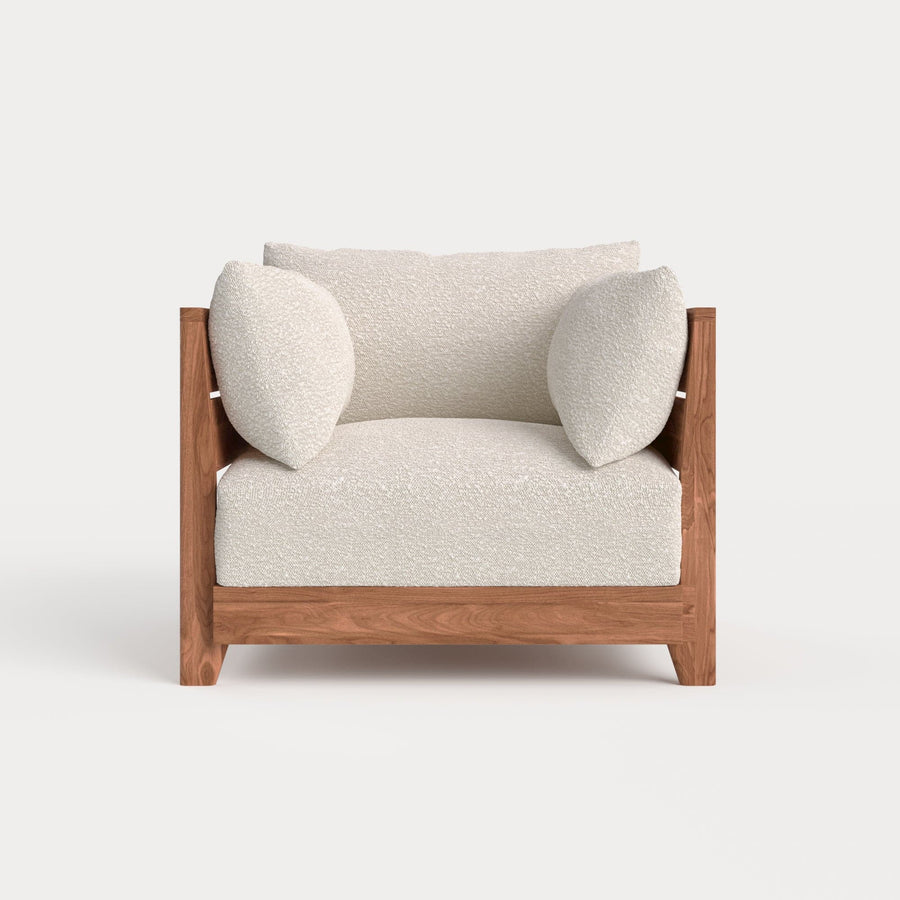 Modular Teak Outdoor Armchair | Alfresco Boucle in Creme