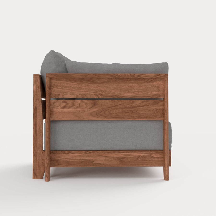 Dwell™ Modular Teak Outdoor Armchair | Classic Canvas in Stone Gray