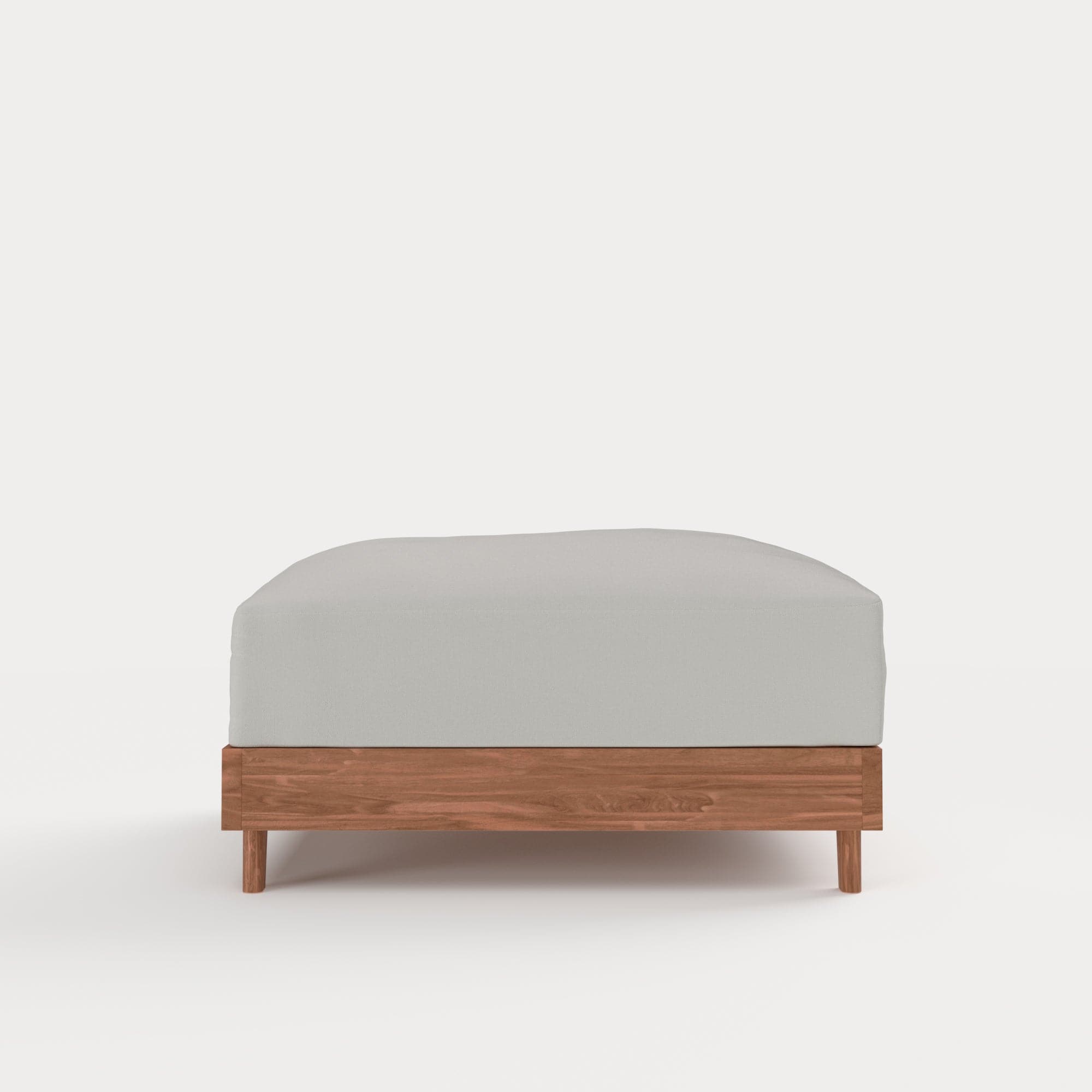 Dwell™ Modular Teak Outdoor Ottoman | Classic Canvas in Cloud – Chicory