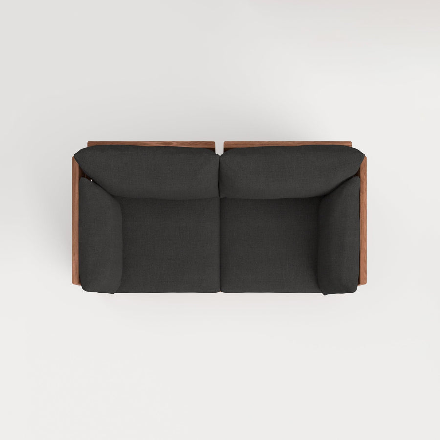 Dwell™ Modular Teak Outdoor Loveseat | Classic Canvas in Charcoal