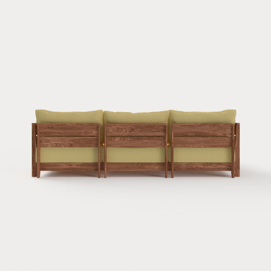 Dwell™ Modular Teak Outdoor Sofa Sectional | Classic Canvas in Sun