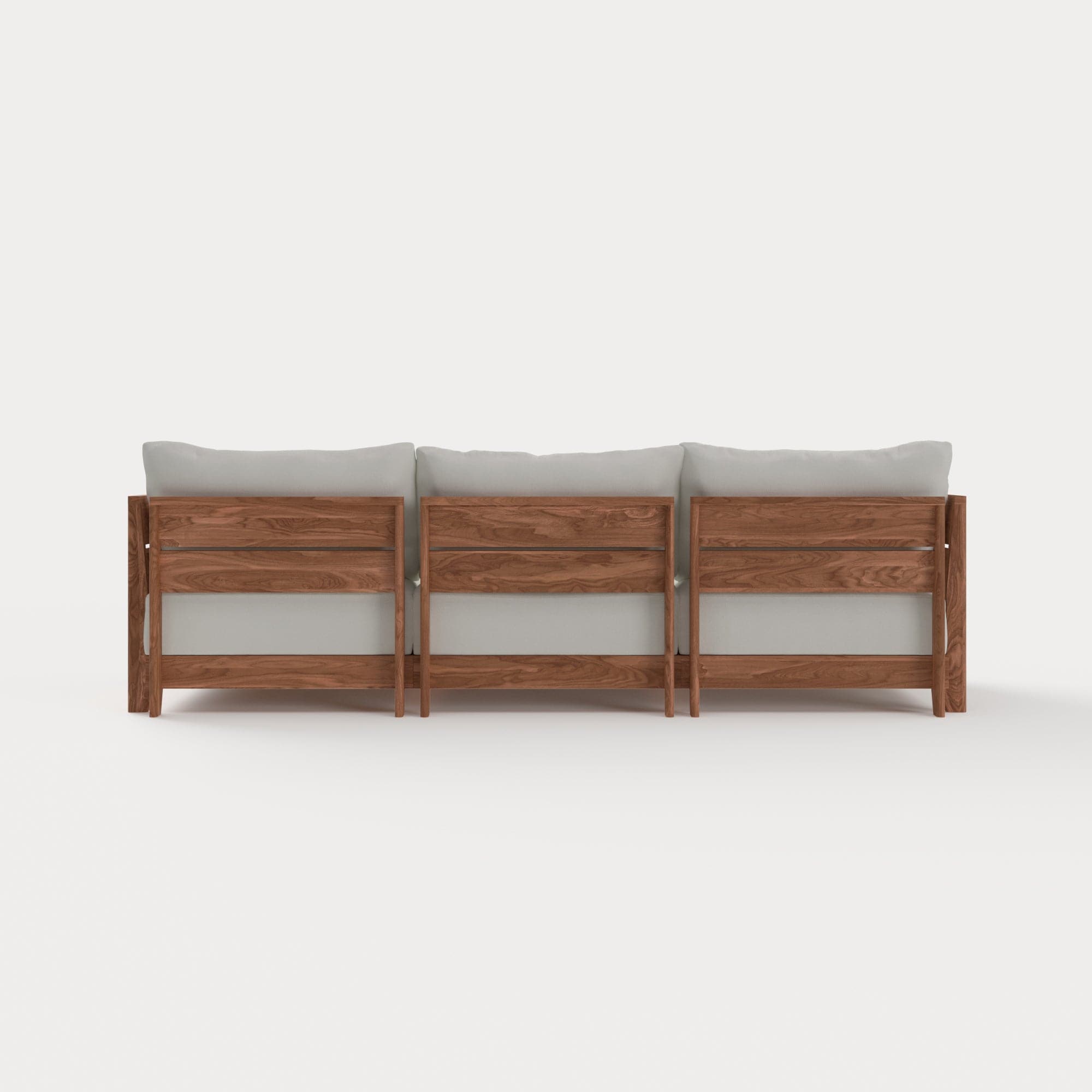 Dwell™ Modular Teak Outdoor Sofa + Ottoman | Classic Canvas