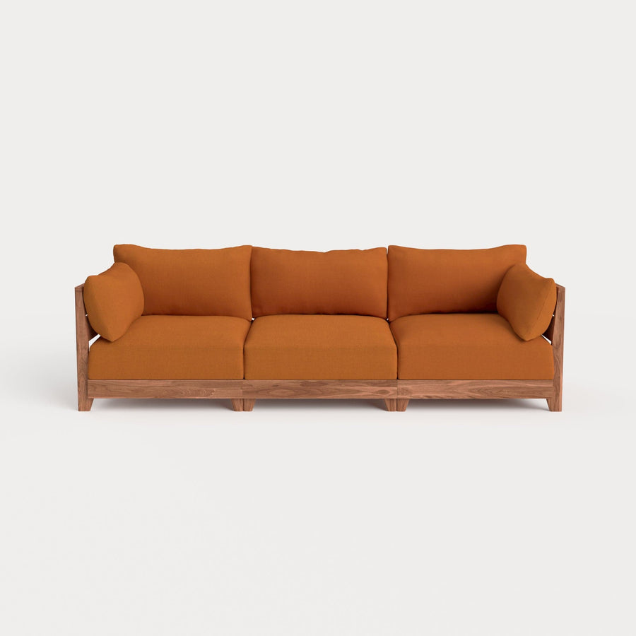 Dwell™ Modular Teak Outdoor Sofa | Classic Canvas in Rust