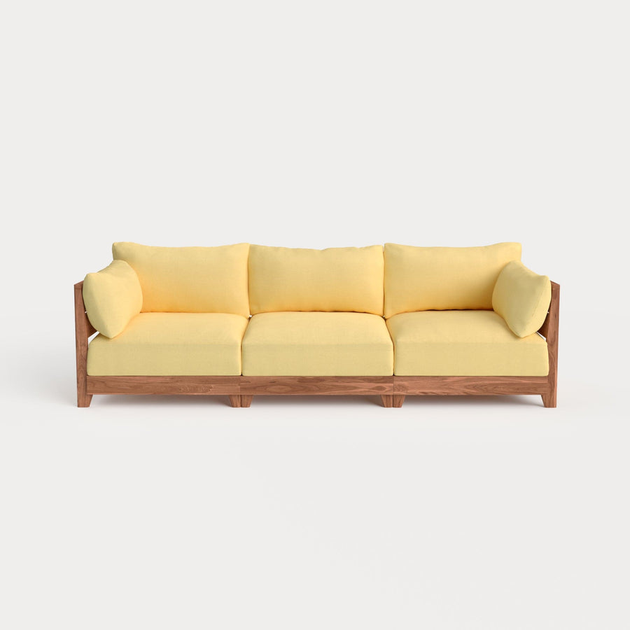Dwell™ Modular Teak Outdoor Sofa | Classic Canvas in Sun