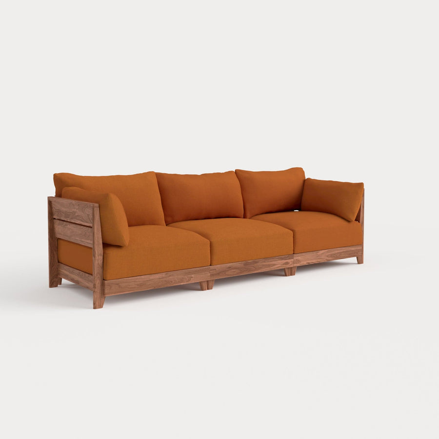 Dwell™ Modular Teak Outdoor Sofa | Classic Canvas in Rust