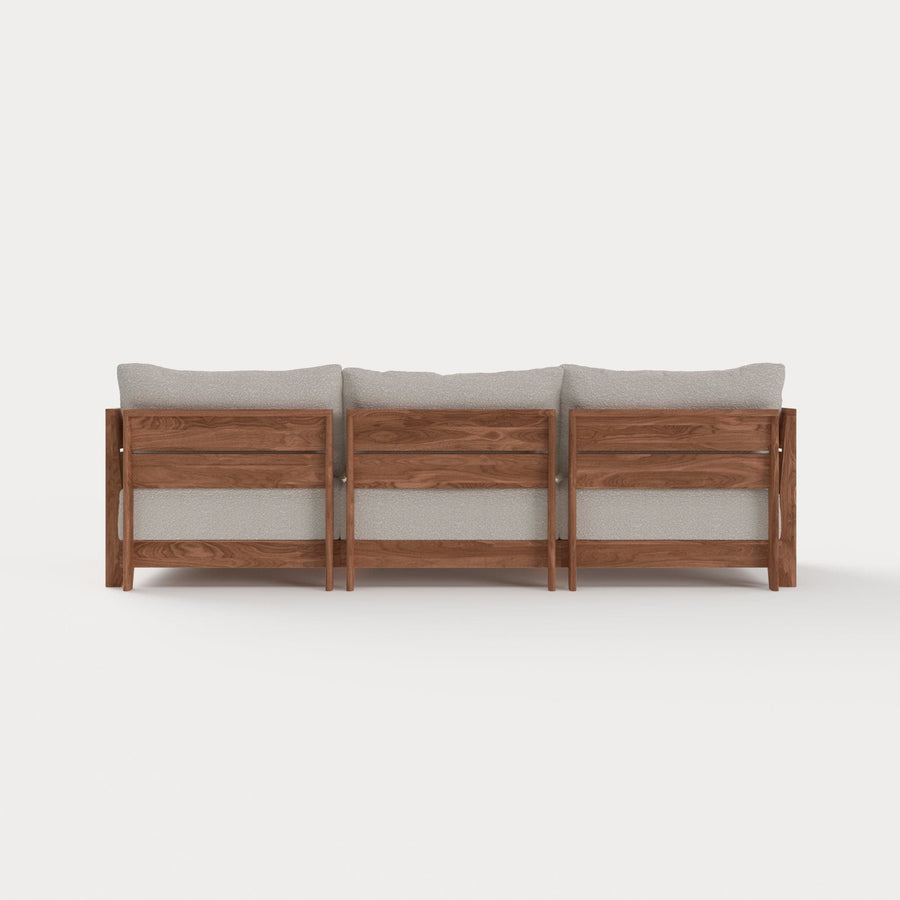 Modular Teak Outdoor Sofa | Alfresco Boucle in Creme
