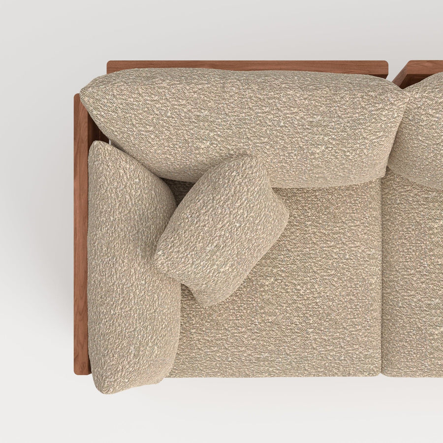 Square Accent Pillow  | Alfresco Boucle in Cashew