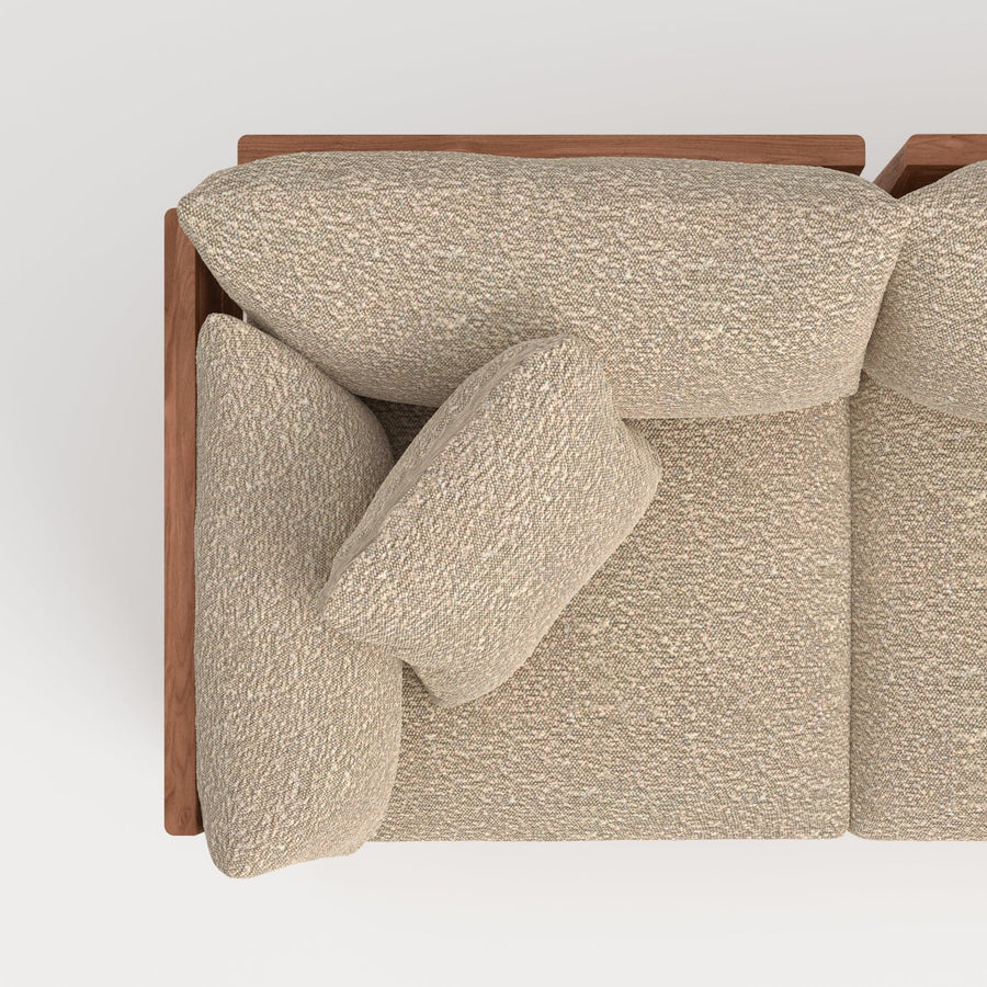 Square Accent Pillow  | Alfresco Boucle in Cashew