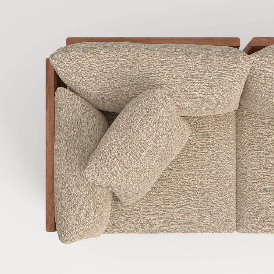Square Accent Pillow  | Alfresco Boucle in Cashew