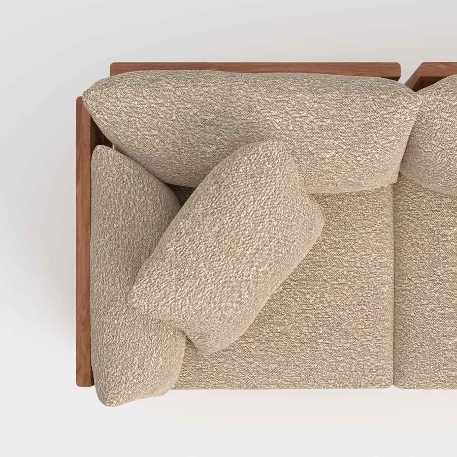 Square Accent Pillow  | Alfresco Boucle in Cashew