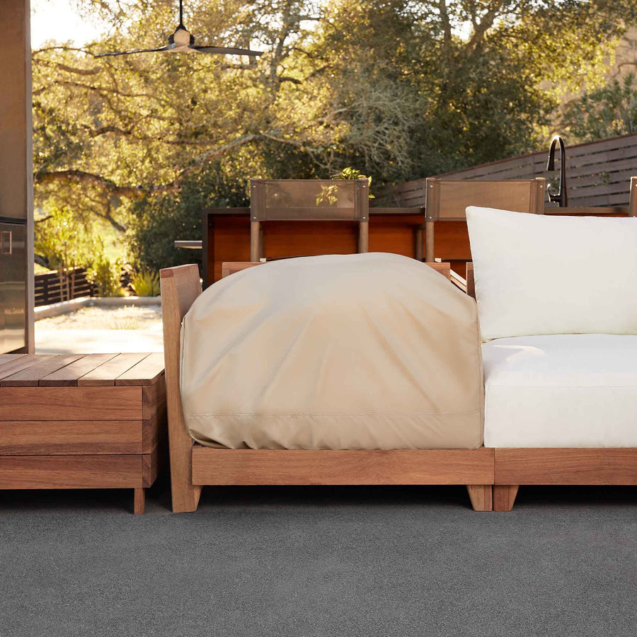 Quick Use Outdoor Cushion Cover for Loveseat + Ottoman | Set of 3